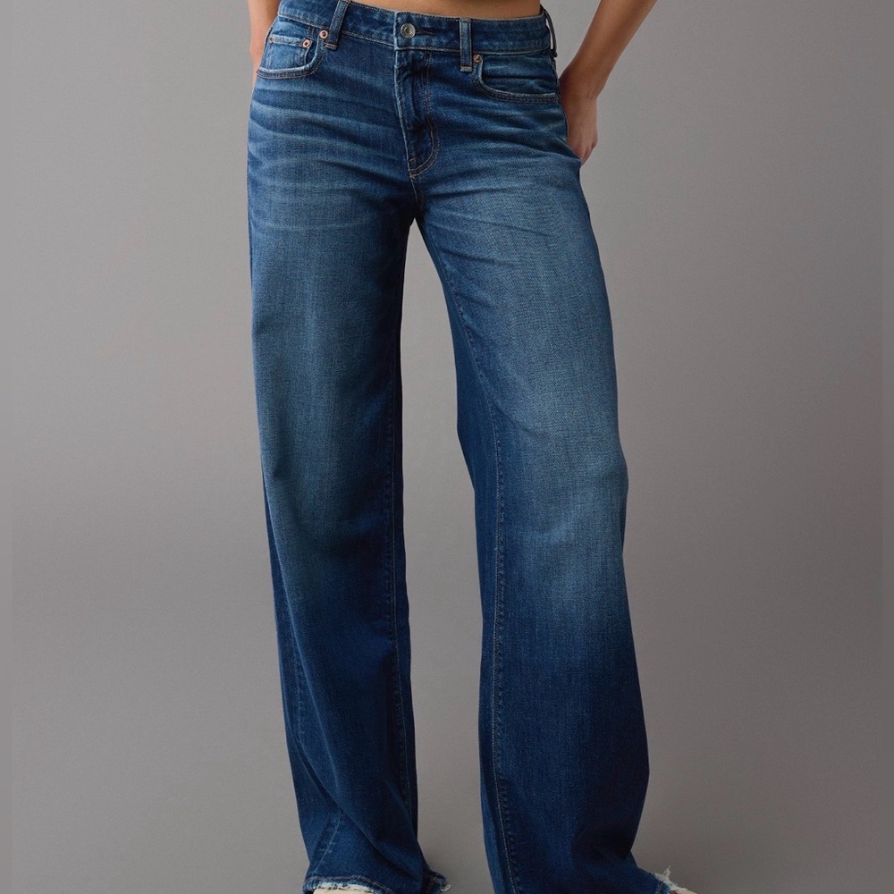 American Eagle low rise baggy jeans